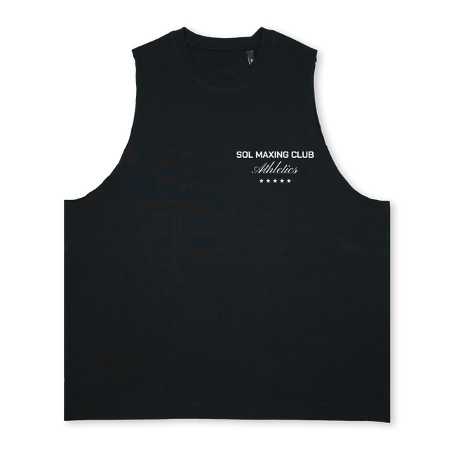 SMCGLORYTYPO Deep Black Oversized Vest.
