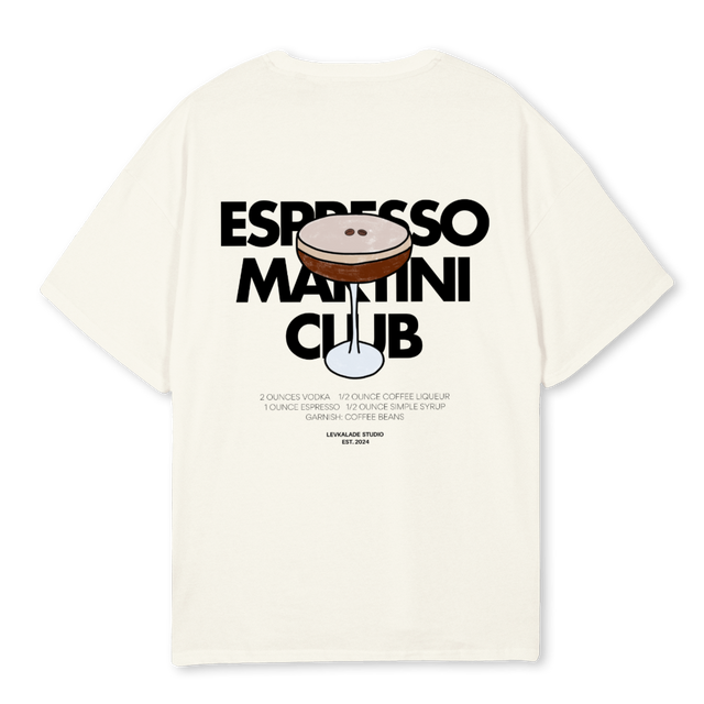 ESPRESSOMARTINI Cream Oversized Tee.