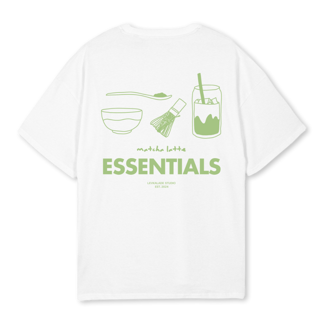 MATCHALATTE White Oversized Tee.