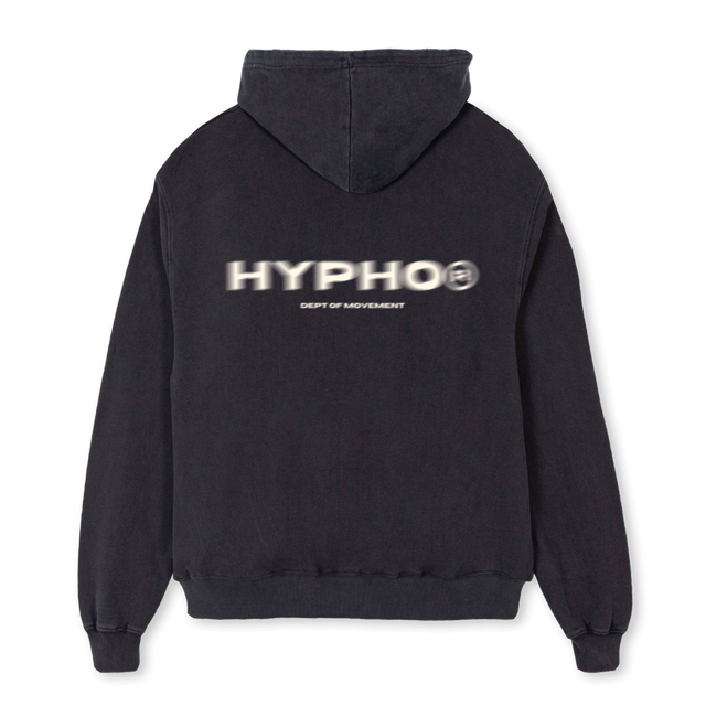 BLRDDSGN Vintage Black Oversized Zipped Hoodie.
