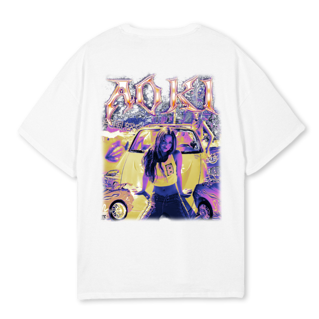 AOKI White Oversized Tee.