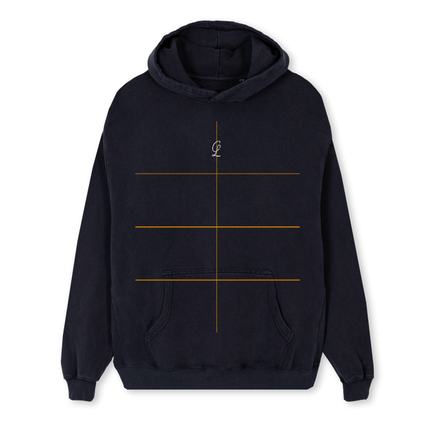 NEROEBIANCOHOODIE Vintage Black Regular Hoodie.
