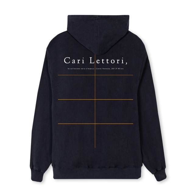 NEROEBIANCOHOODIE Vintage Black Regular Hoodie.