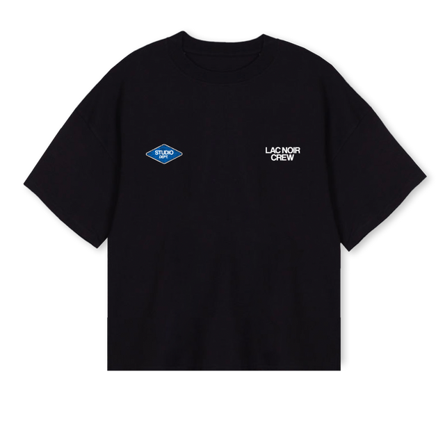 STUDIOWEART Black Oversized Boxy Tee.