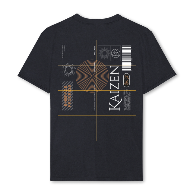 KAIZENWHITE Vintage Black Regular Tee.