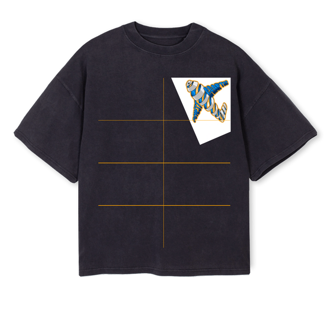 FGVIN Vintage Black Oversized Boxy Tee.