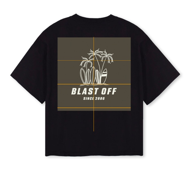 BLAST  Black Oversized Boxy Tee.