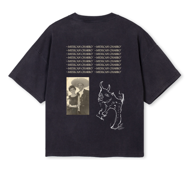 PPSALVAMM Vintage Black Oversized Boxy Tee.