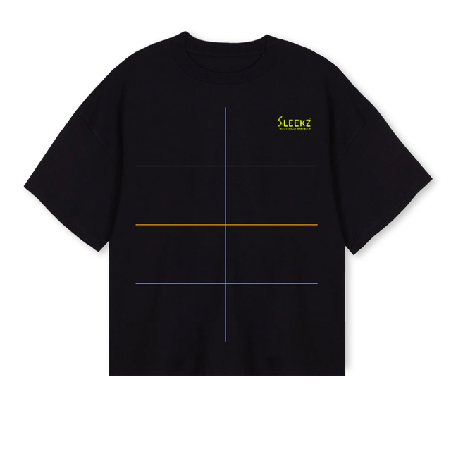 SLEEKZ Black Oversized Boxy Tee.