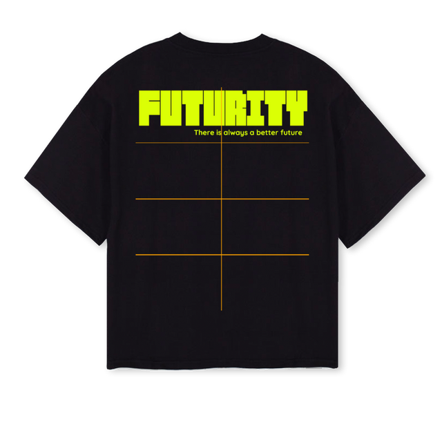 SLEEKZ Black Oversized Boxy Tee.