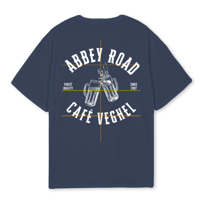 ABBEY Navy Blue Oversized Tee.