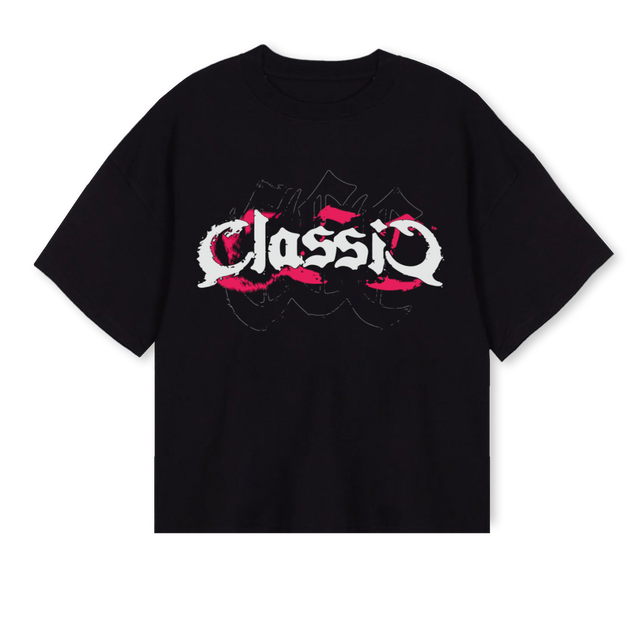 CLSCGRFTBLK Black Oversized Boxy Tee.