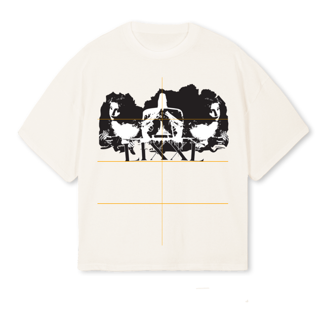 LIXXE Vintage White Oversized Boxy Tee.