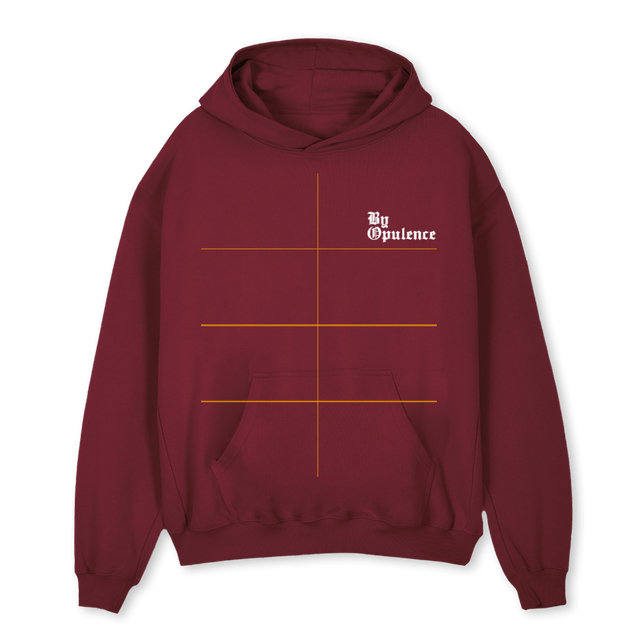BYOPBURGANDYOH Burgundy Oversized Hoodie.