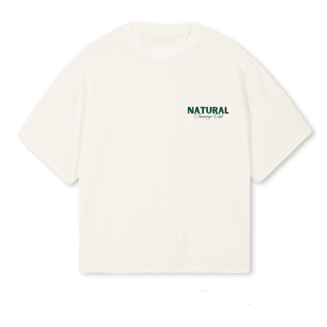 EMBRACE  Vintage White Oversized Boxy Tee.