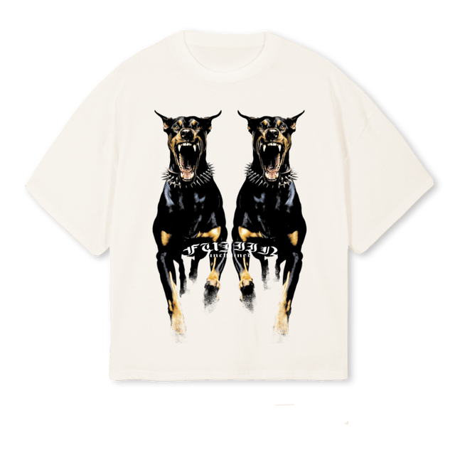DOGW Vintage White Oversized Boxy Tee.