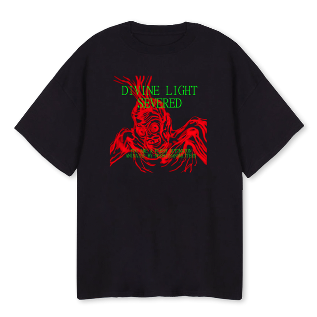 DIVINELIGHT Black Oversized Tee.