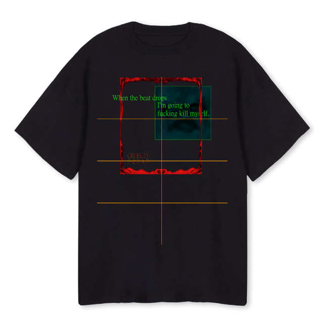 BEATDROPS Black Oversized Tee.