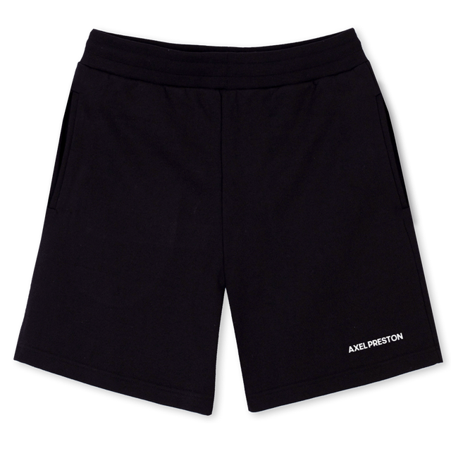 AXELPRESTONSHORTS Black Relaxed Sweatshorts.