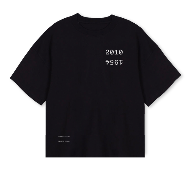 CCZEROZEROTWO Black Oversized Boxy Tee.