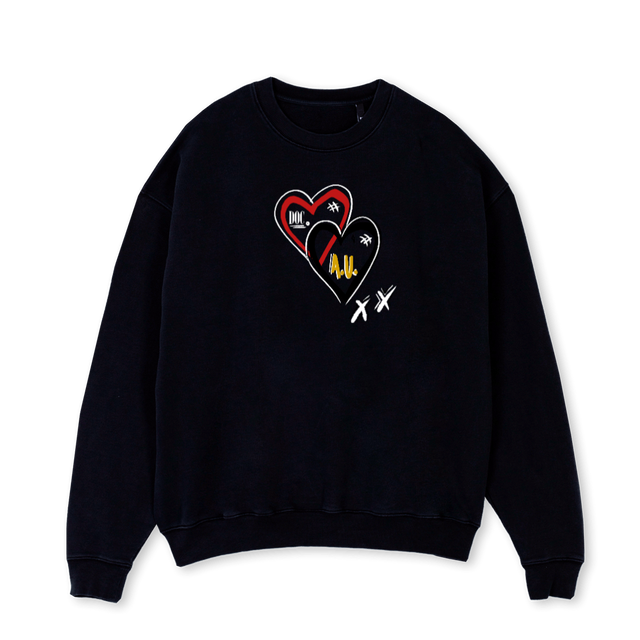 NLCREWBLK Black Oversized Crewneck Sweater.