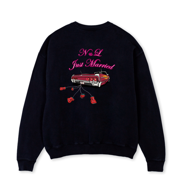 NLCREWBLK Black Oversized Crewneck Sweater.
