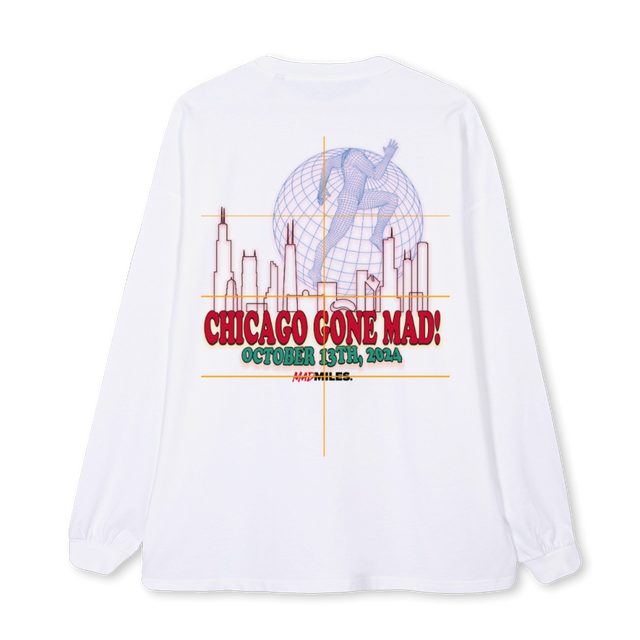 MMCHICAGOONE White Oversized LS Tee.