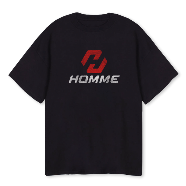 SPORTLOGORED Black Oversized Tee.