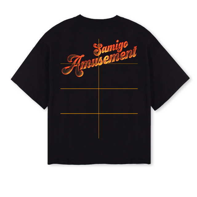 SAMIGOFIRE Black Oversized Boxy Tee.