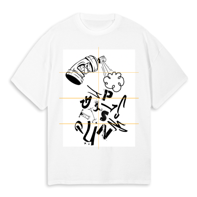 SPRAY  White Oversized Tee.