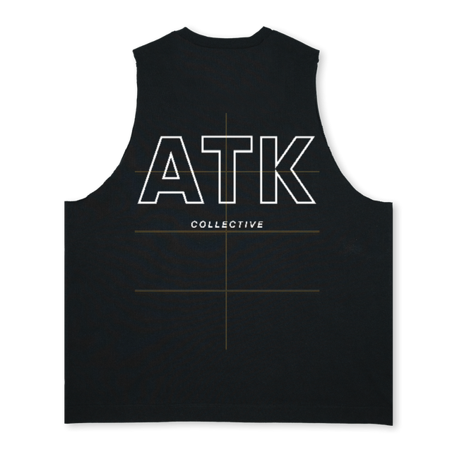 ATKVEST Deep Black Oversized Vest.
