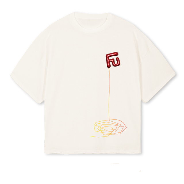 JCUSTOM Vintage White Oversized Boxy Tee.