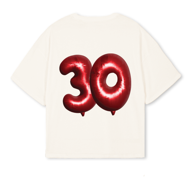 JCUSTOM Vintage White Oversized Boxy Tee.