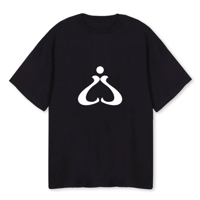 BLKLUTENTEE Black Oversized Tee.