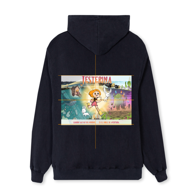 JESTERINA_1 Vintage Black Regular Hoodie.