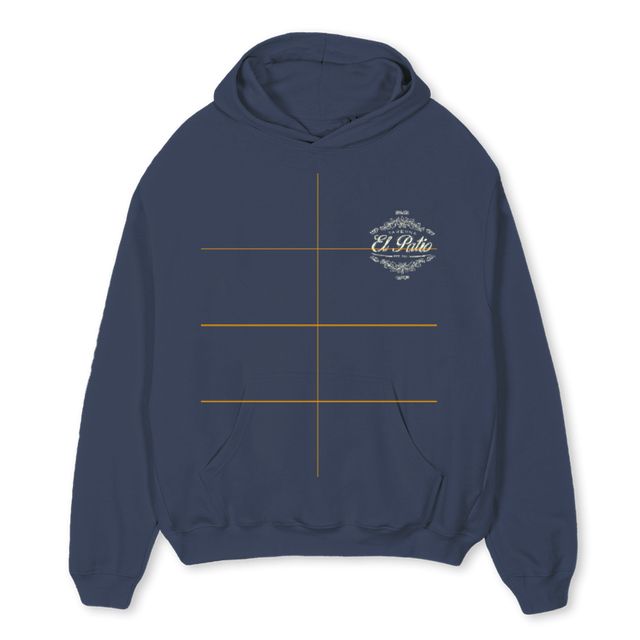 BODEGASHOODIEGOOD Navy Blue Oversized Hoodie.