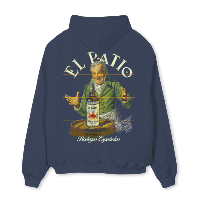 BODEGASHOODIEGOOD Navy Blue Oversized Hoodie.