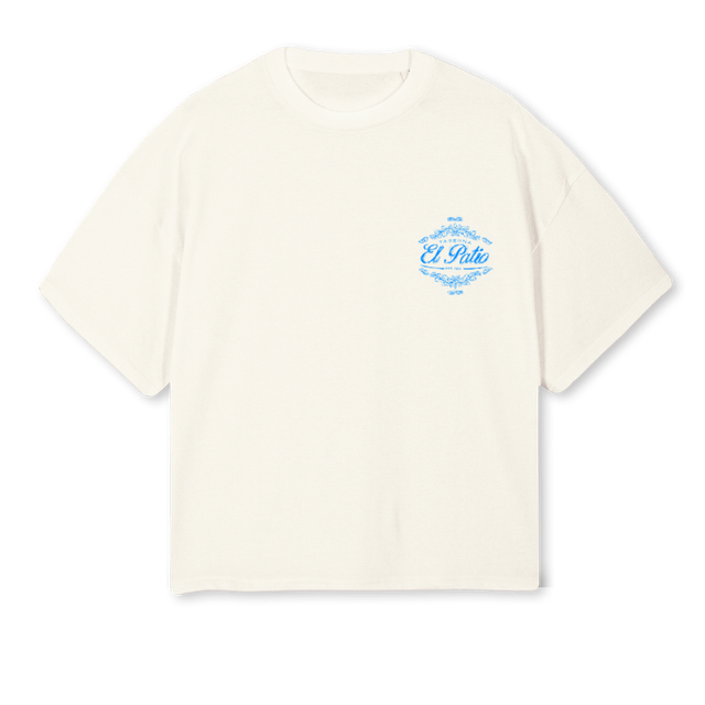 MARBELLASARDINAS Cream Oversized Boxy Tee.