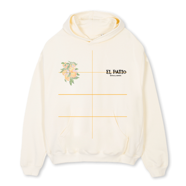 FLAMENCAHOODIEWHITE Cream Oversized Hoodie.