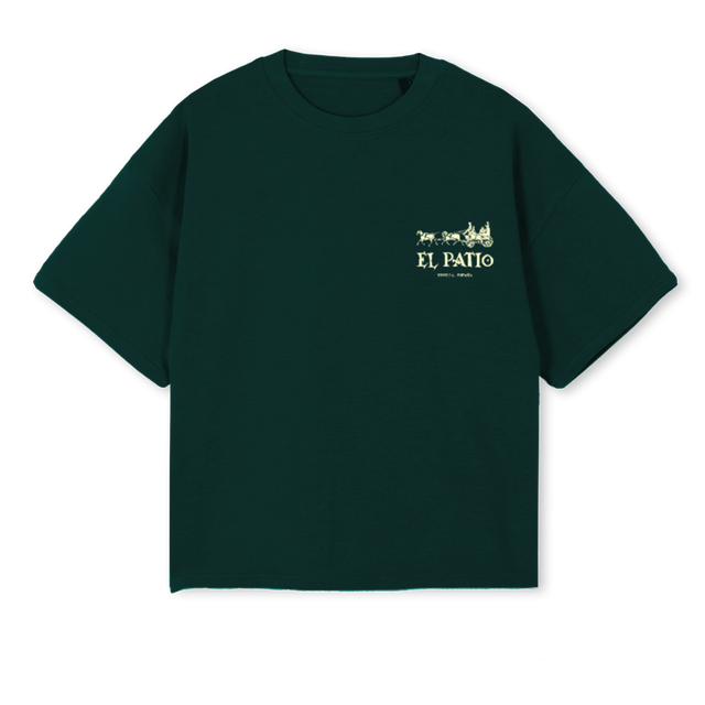 CALMACHAVALTEE Wild Green Oversized Boxy Tee.