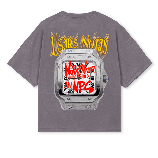 TIMETEEBOXY Pigment Grey Oversized Boxy Tee.
