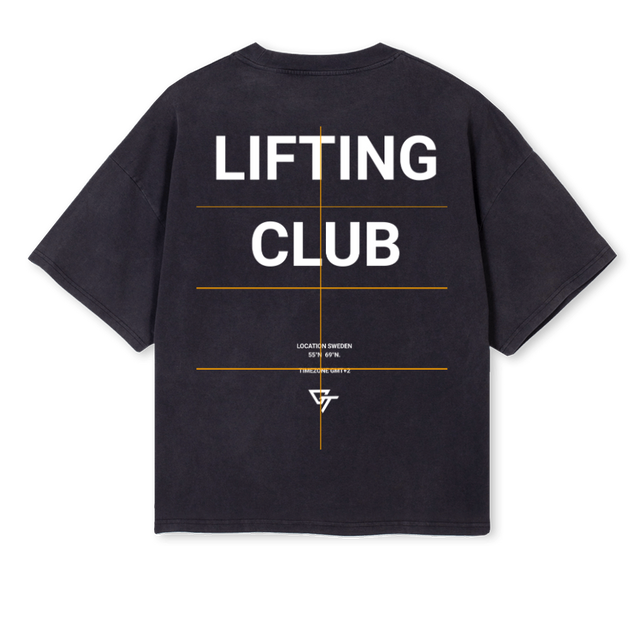GEARTECH Vintage Black Oversized Boxy Tee.