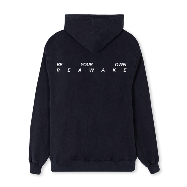 REAWFRONTTHREE Vintage Black Regular Hoodie.