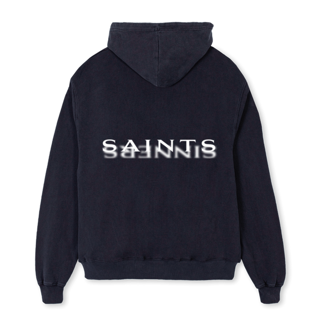 SAINTSINNER Vintage Black Oversized Hoodie.
