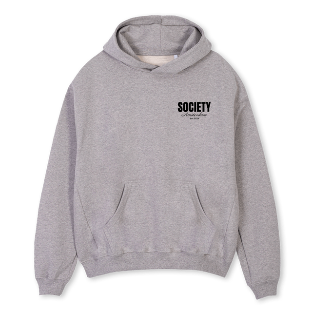 WHISKYSAMS Grey Marl Oversized Hoodie.
