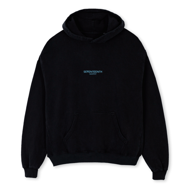 OVERSIZEDHOODBLUE Black Oversized Hoodie.