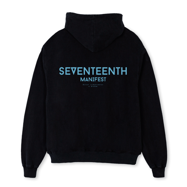 OVERSIZEDHOODBLUE Black Oversized Hoodie.