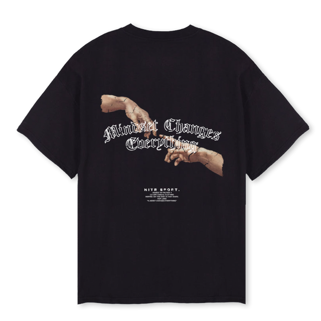 MINDSETCE Black Oversized Tee.