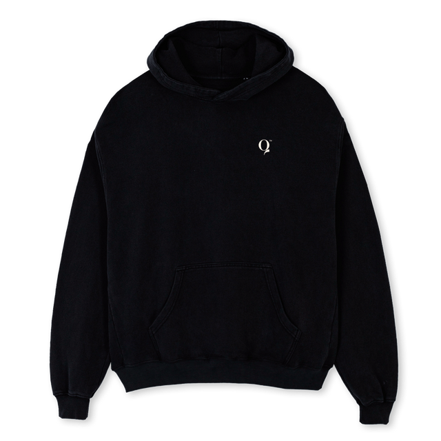 HOODIEQ Black Oversized Hoodie.