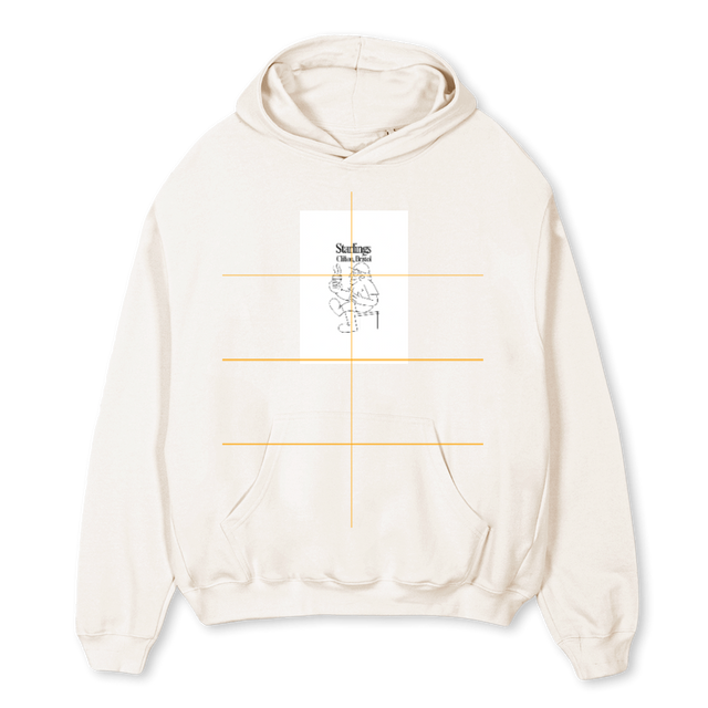 STARLINGSHOODIE Vintage White Oversized Hoodie.